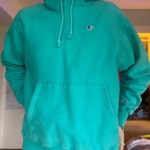 turquoise champion hoodie